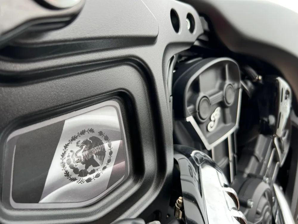 Support GPS moto Insert de cadre central Indian Scout - Drapeau du Mexique