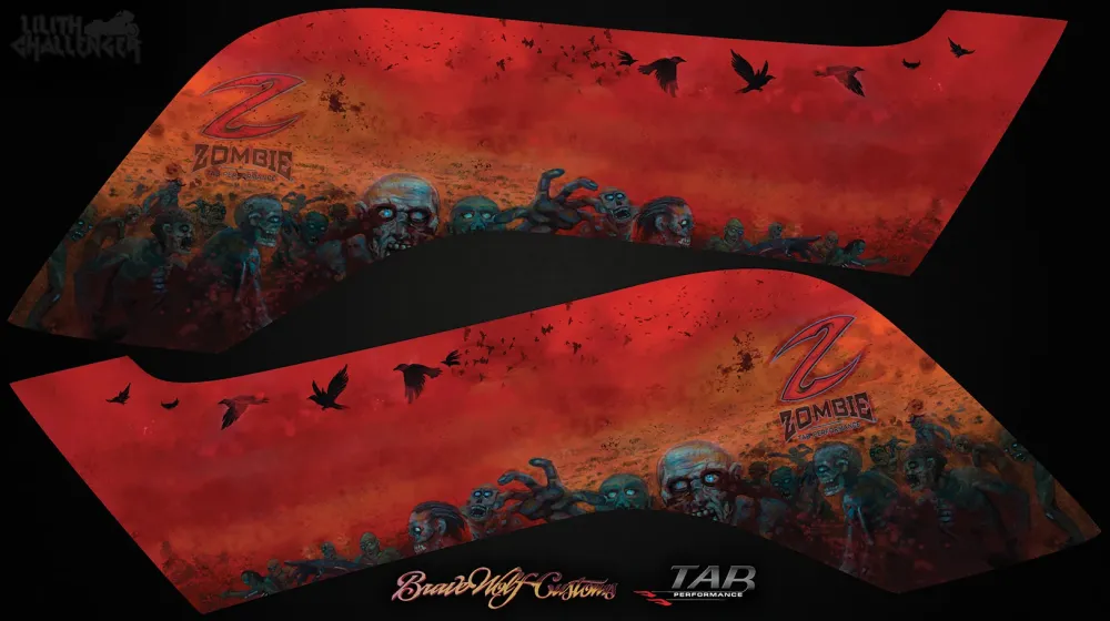 TAB Performance Zombie Autocollants pour sacoche de selle Challenger (Rouge) - 22mm/25mm/28mm