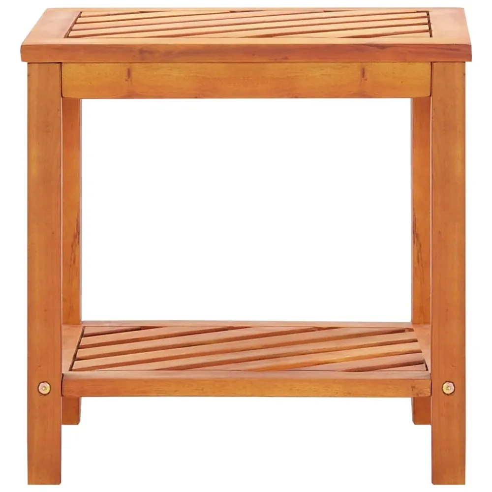 Table d'appoint support de plante en bois d'acacia 45 x 33 x 45 cm DEC032374 avec mousses incluses