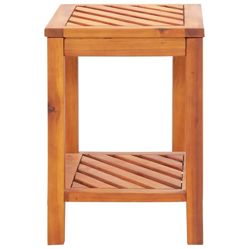 Table d'appoint support de plante en bois d'acacia 45 x 33 x 45 cm DEC032374 avec mousses incluses