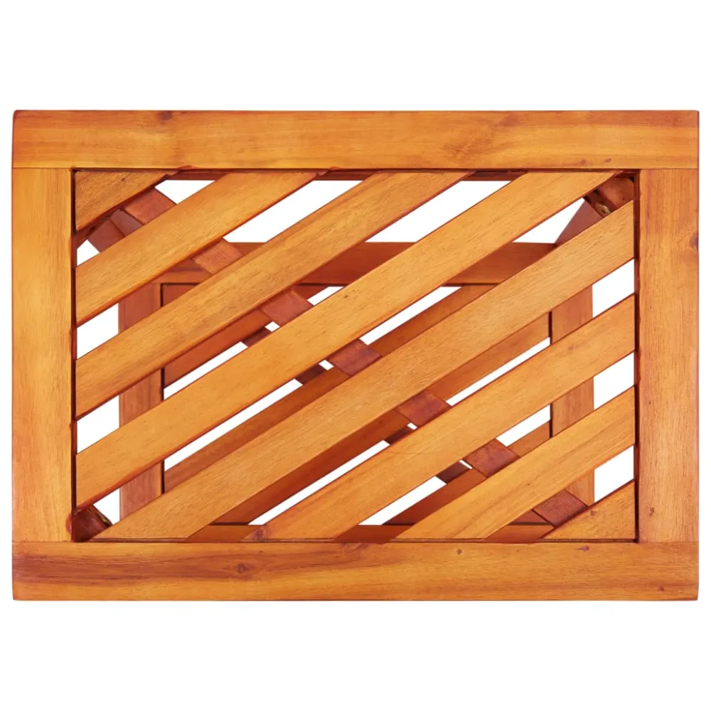 Table d'appoint support de plante en bois d'acacia 45 x 33 x 45 cm DEC032374 avec mousses incluses