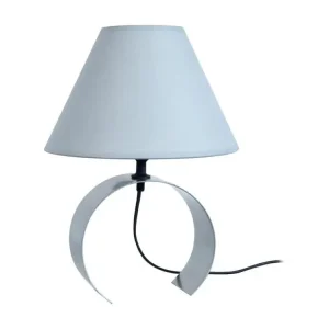 KOLI - Lampe de chevet demi cylindrique métal aluminium pour éclairage intérieur