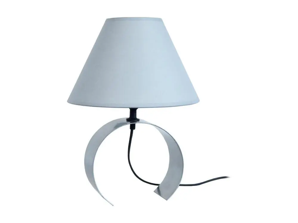 KOLI - Lampe de chevet demi cylindrique métal aluminium pour éclairage intérieur