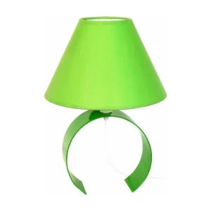 KOLI - Lampe de chevet demi cylindrique métal vert avec Garantie 2 ans