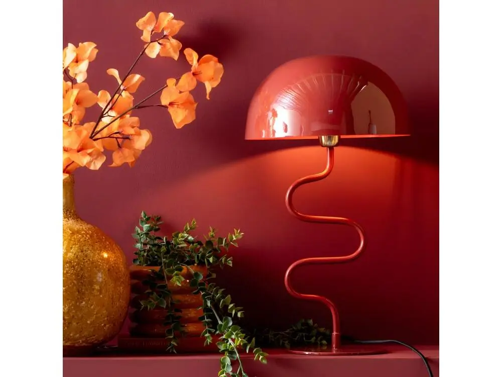 Lampe à poser Twist Rouge Present Time avec connecteur H7