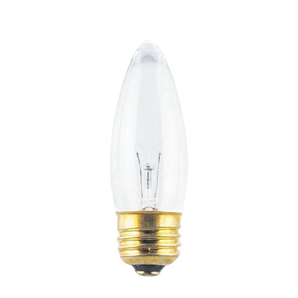 Ampoule de chandelier B11, claire, 60W avec lentille polycarbonate