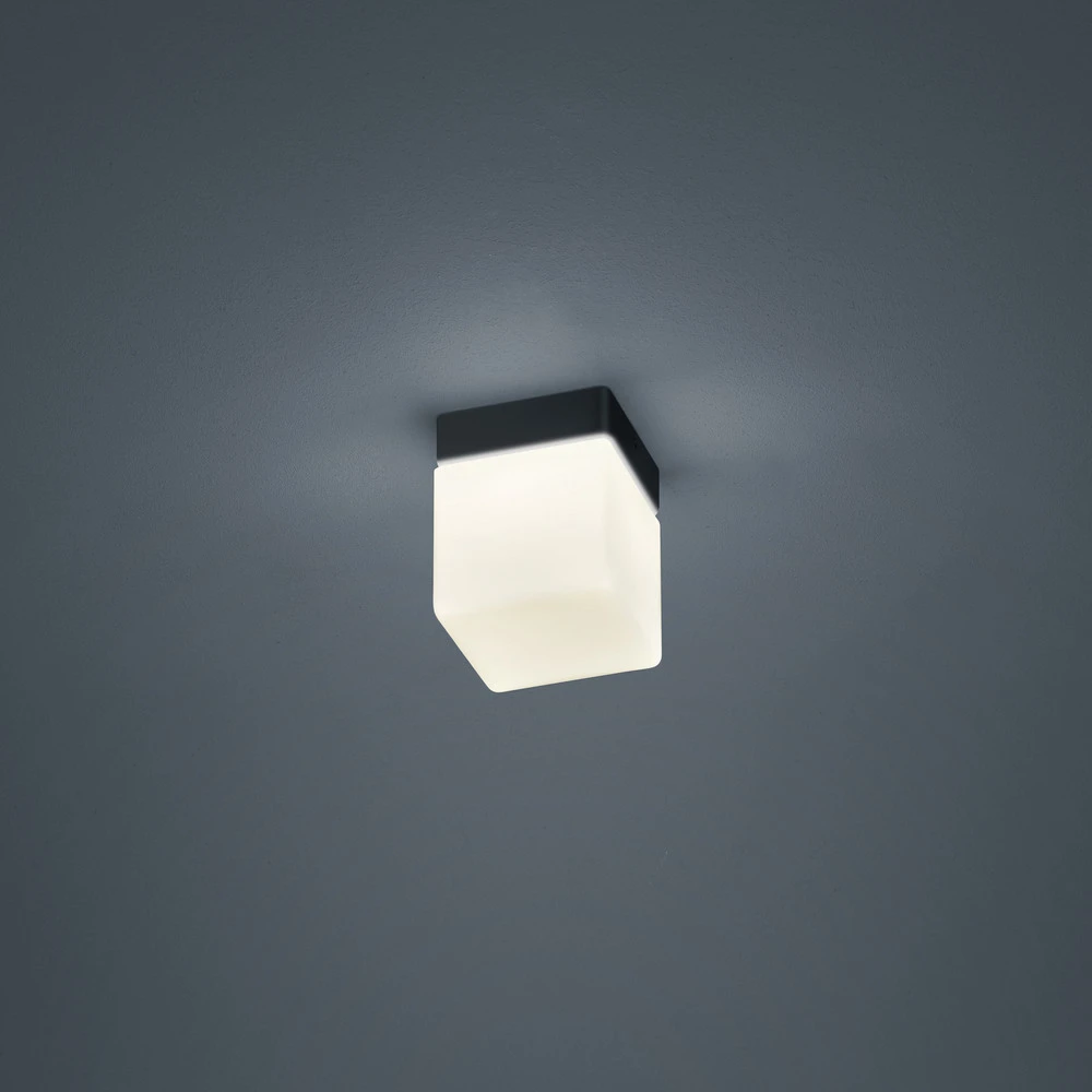 Helestra Keto plafonnier LED, cube, noir pour Véhicule Routier