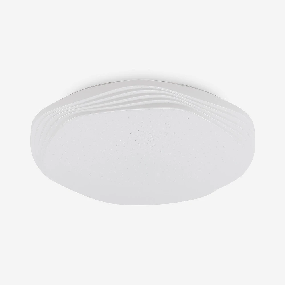 Lindby Cilara plafonnier LED, CCT, dimmable Blanc 6000K