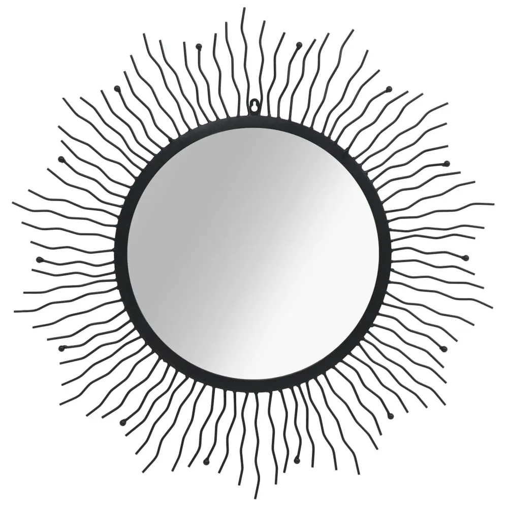 Miroir mural Éclat de soleil 80 cm Noir pour Véhicule Routier