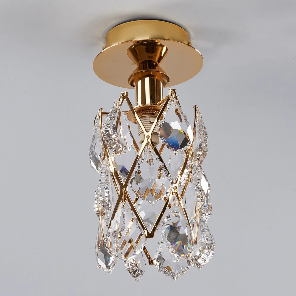 Phares avant CHARLENE - plafonnier cristal doré