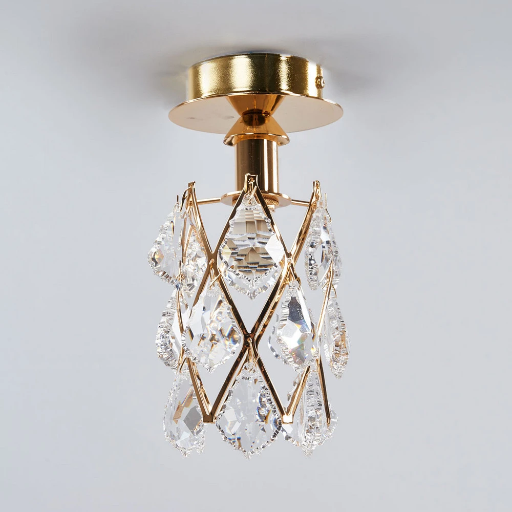Phares avant CHARLENE - plafonnier cristal doré