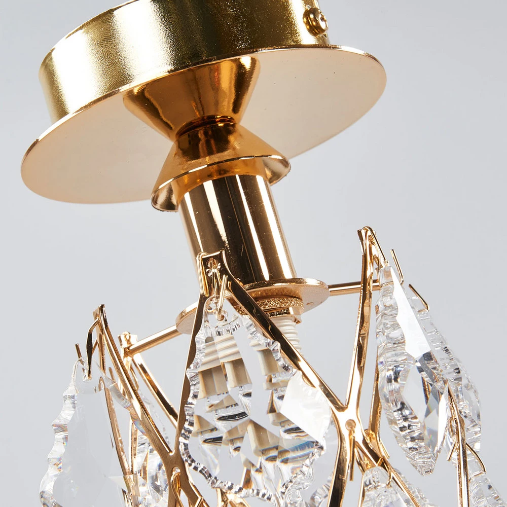 Phares avant CHARLENE - plafonnier cristal doré