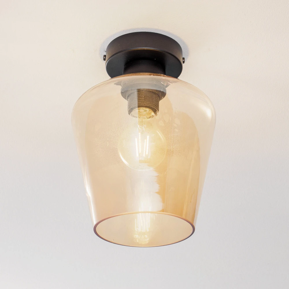 Phares avant Plafonnier Santiago, à une lampe, ambré