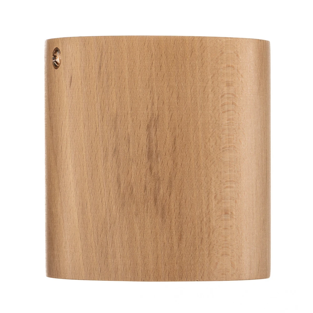 Plafonnier Block, bois rond, naturel à intensité réglable