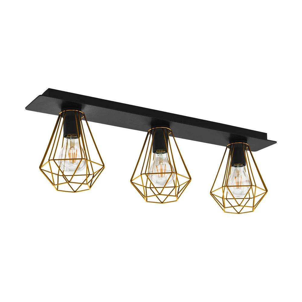 Plafonnier Tarbes à 3 lampes, allongé - Compatible Directe