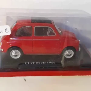 Garanti Fiat 500D rouge de 1960 (échelle 1/24ème)