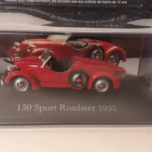 Mercedes 150 Sport Roadster rouge noir de 1935 pour Hommes