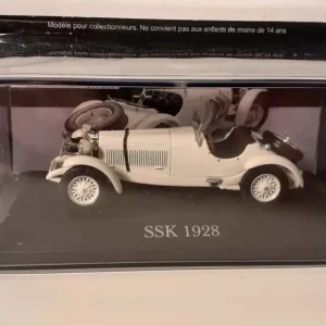 Mercedes SSK blanche de 1928 pour Conduite hivernale