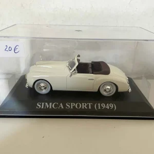 SIMCA sport blanc cassé de 1949 en Noir mat