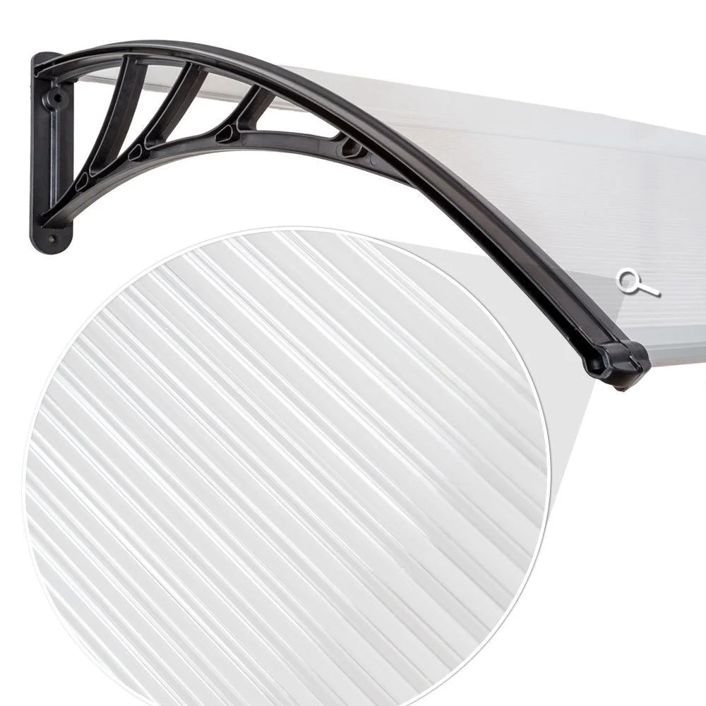 Auvent porte marquise abris de jardin moderne plastique incassable 120 cm 2208289
