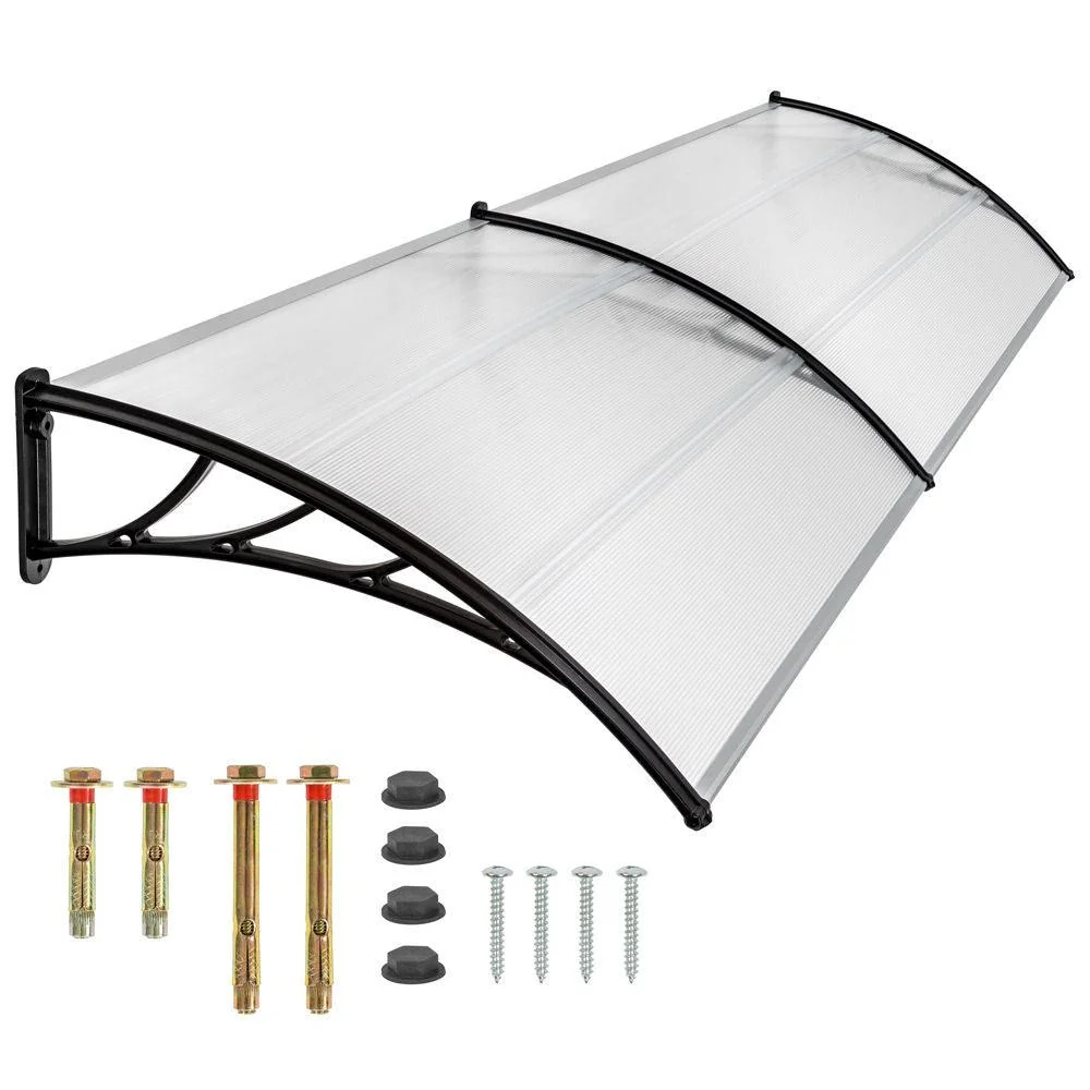 Auvent porte marquise abris de jardin moderne lexan 200 cm 2208291