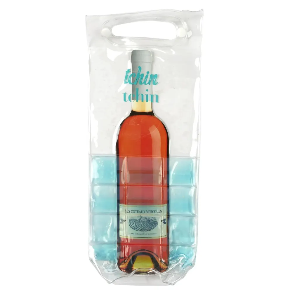 SAC FRAICHEUR POUR BOUTEILLE DE VIN CYAN