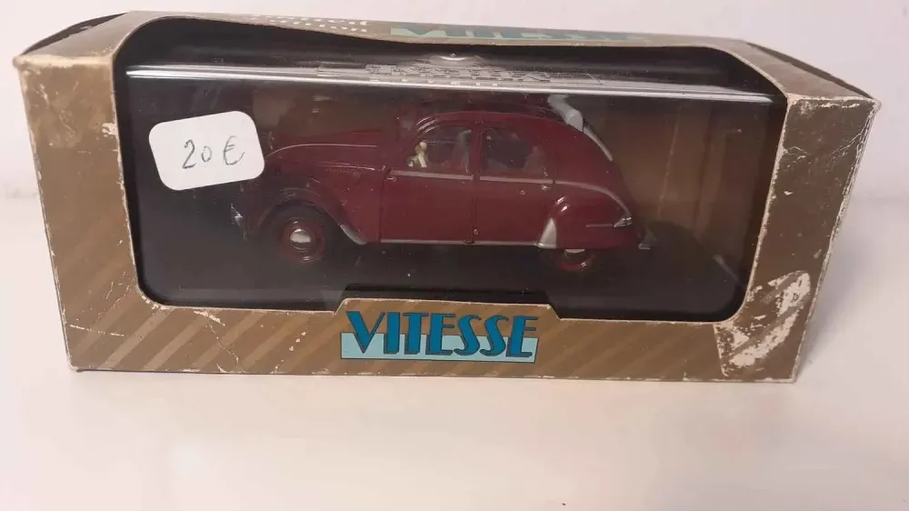 Citroën 2 CV bordeaux de 1956 Belgium (marque Vitesse) - 22mm/25mm/28mm