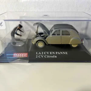 Citroën 2 CV grisée/rouille - la 2CV en panne (avec 1 personnage) avec fixation universelle