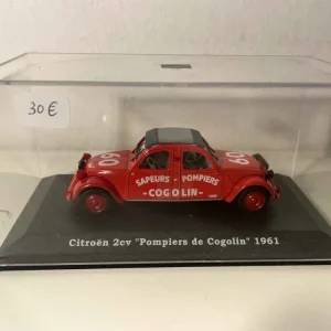 Citroën 2 CV rouge pompiers de Cogolin - NOREV (Compagnie Européenne Des Collectionneurs) pour motards voyageurs