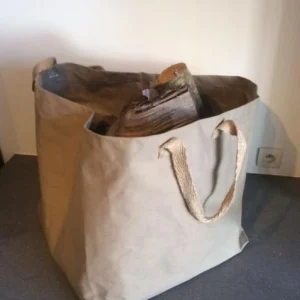 Couvre-selle imperméable Houtmand /tas voor houtopslag - Panier/ Sac de transport Naturel