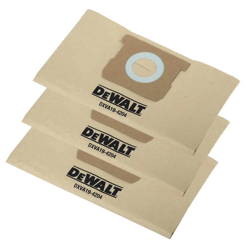 Dewalt Dust Bag DXVA19-4204 Vacuum Cleaner Pack 3