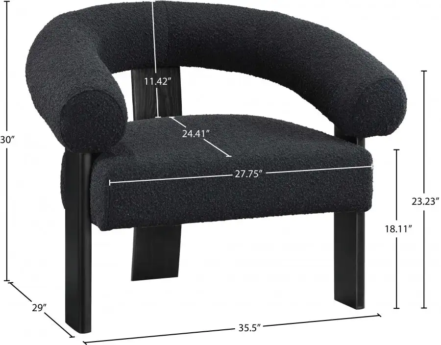 Fauteuil D'Appoint En Tissu Boucle Winston - 22mm/25mm/28mm