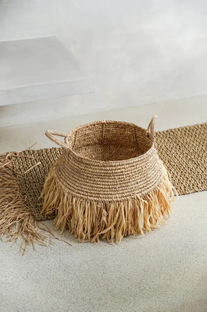 Raffia Grandiose Baskets - Natural - Medium