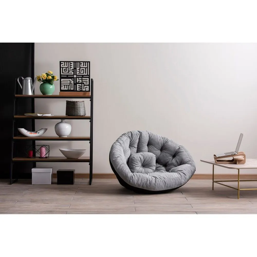 Rétroviseur sport Fauteuil adaptable futon Brodie Velours Gris