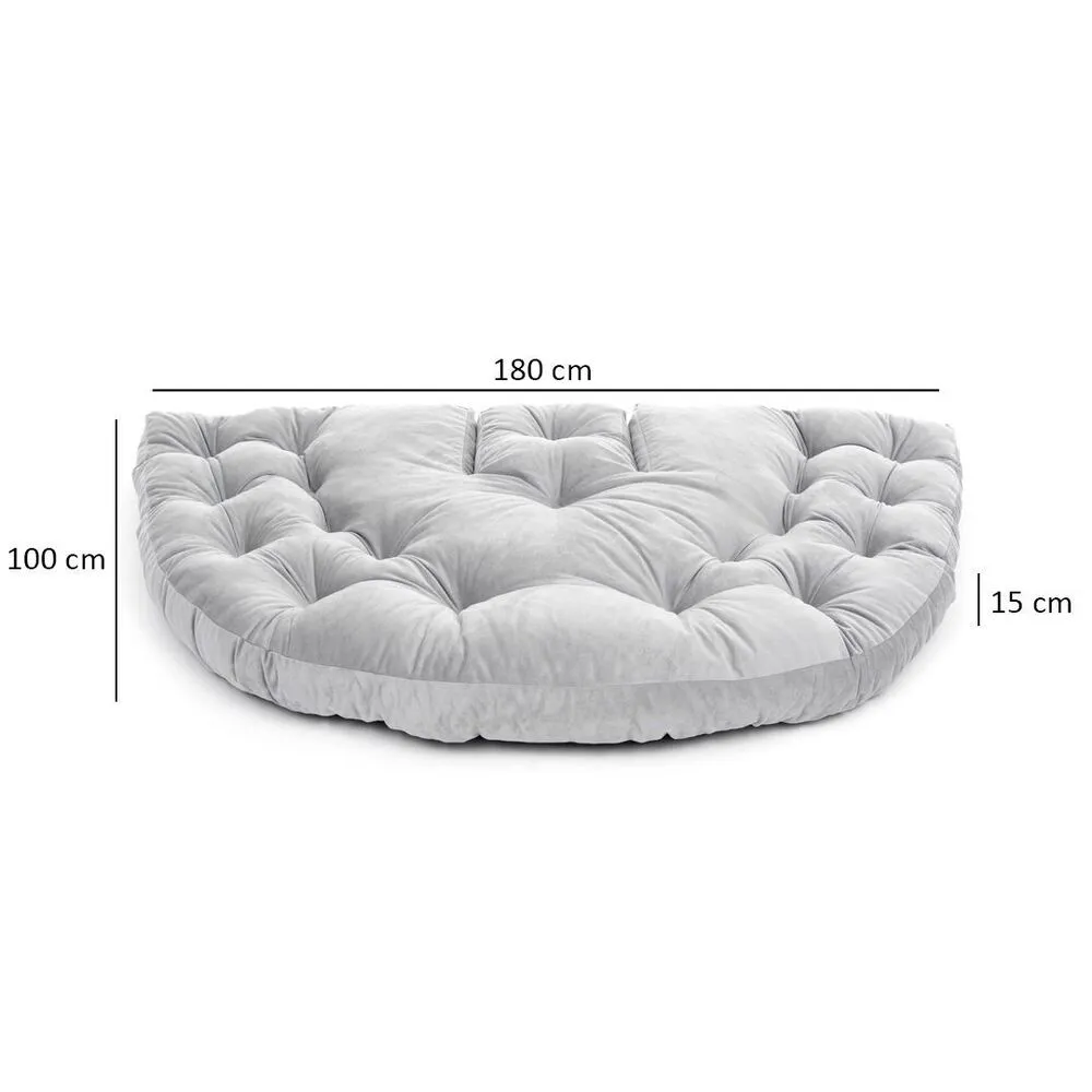 Rétroviseur sport Fauteuil adaptable futon Brodie Velours Gris