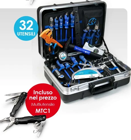 VALIGIA ABS ATTREZZATA CON UN ASSORTIMENTO DI 32 UTENSILI CEMBRE PROMO-GPT03/MTC