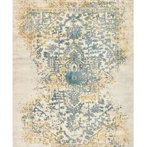 Vieux style Area Rug 160 x 230 cm Yellow and Green BOYALI