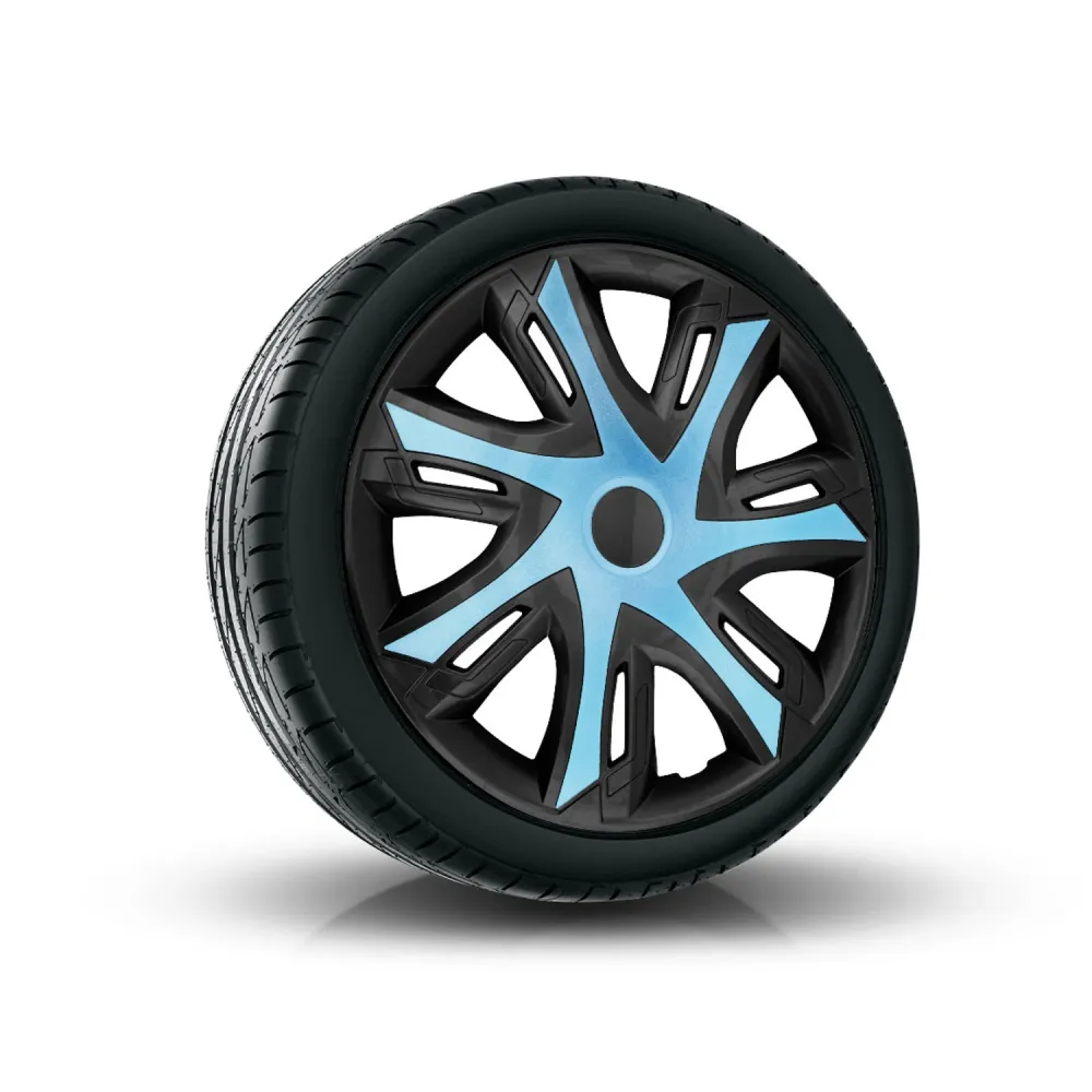 Enjoliveurs de roue N-Power pour jantes en acier Jeu de 4 enjoliveurs bicolores pour voiture Véhicule automobile S'adapte...