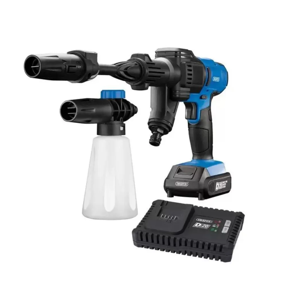 Draper D20PW16BARKIT 20V Pressure Washer Kit 1x 2Ah Battery and Charger 97533 - Montage Universel