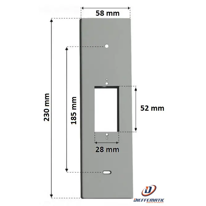 Placca 185Mm Alluminio Lucido Con Pulsante Copri Avvolgitore Motore Tapparella (Certifié ECE R10)