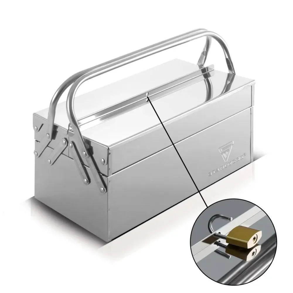 Garniture intérieure Boîte à outils Stahlwerk en acier inoxydable | Boîte à outils en métal, extensible sur le côté | Boît...