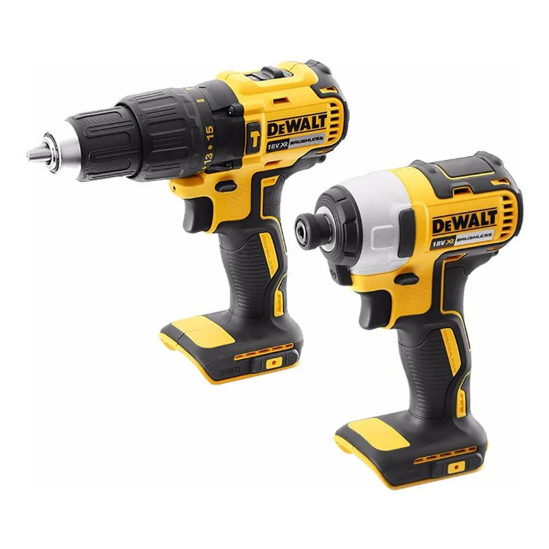 Pack 2 outils DEWALT DCK2060D2T-QW : Perceuse visseuse à percussion et visseuse à choc 18V Li-Ion avec coffret et 2 batter...