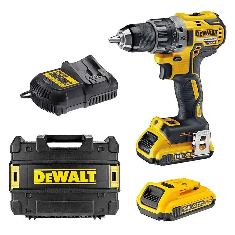 Perceuse-visseuse gain de place 18V DEWALT DCD791D2-QW avec coffret et 2 batteries 2,0 Ah