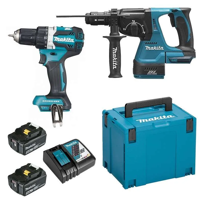 Protection de chargement Pack 2 outils MAKITA DLX2191TJ (DDF484 + DHR243) 18V Li-Ion (2 x 5,0 Ah)