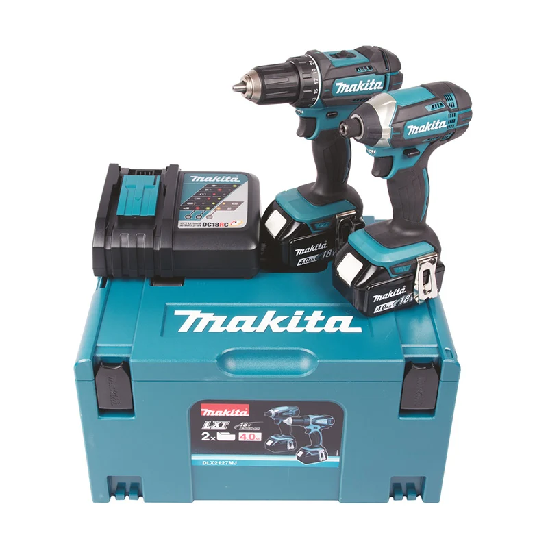 Rangement professionnel Pack 2 outils perceuse DDF482 + visseuse DTD152 18 V Li-Ion MAKITA DLX2127MJ avec 2 batteries 4,0...