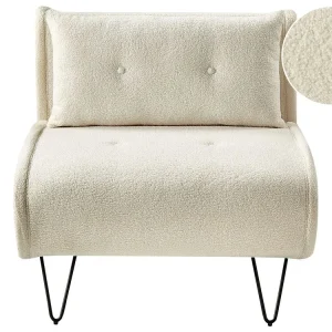 Canapé adaptable 1 place en tissu bouclé beige évident VESTFOLD pour couchage confortable