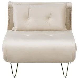 Canapé convertible 1 place en velours chamois VESTFOLD