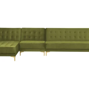 Rangement modulable Canapé modulable côté droit en velours vert ABERDEEN