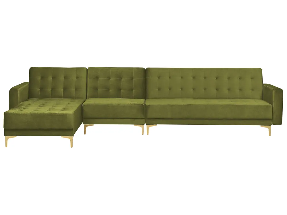 Rangement modulable Canapé modulable côté droit en velours vert ABERDEEN