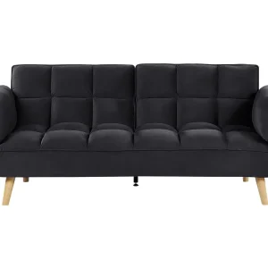 Rideau occultant Canapé 3 places polyvalent en velours noir ASBY